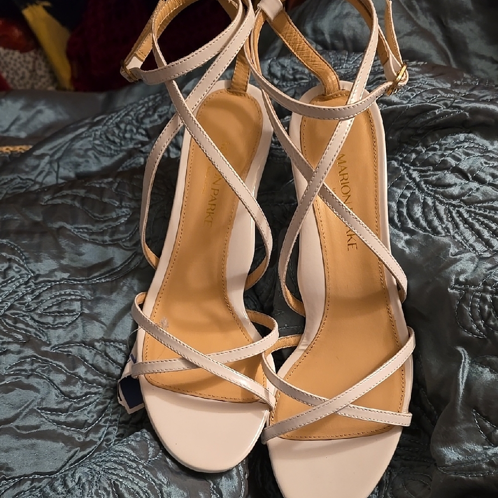 White Strappy Heels